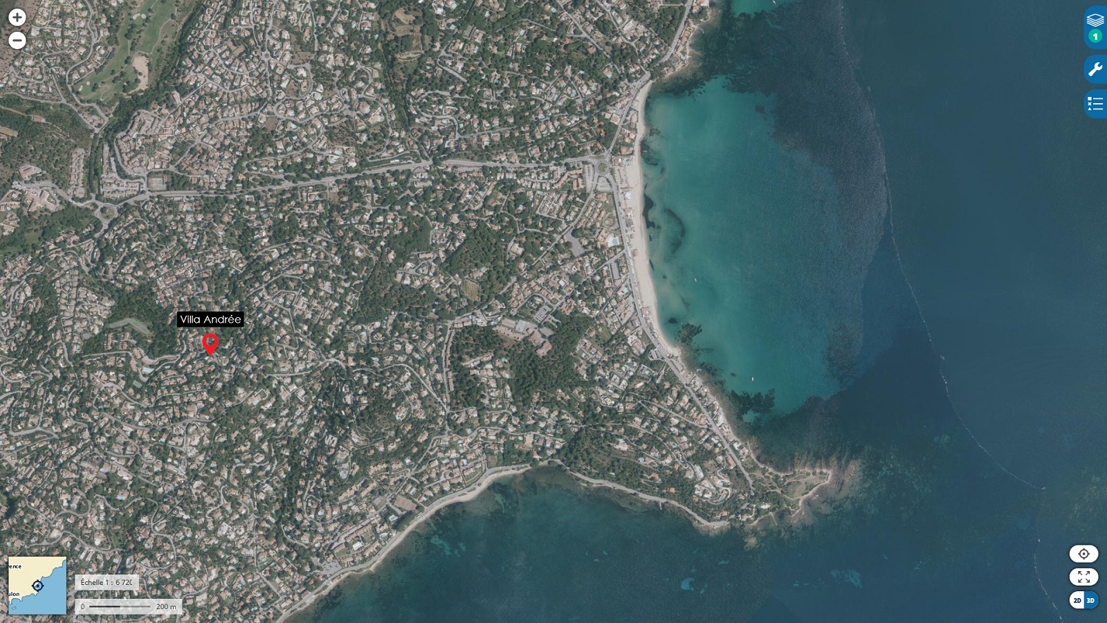 Carte satellite